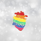 LGBT Heart Enamel Pin